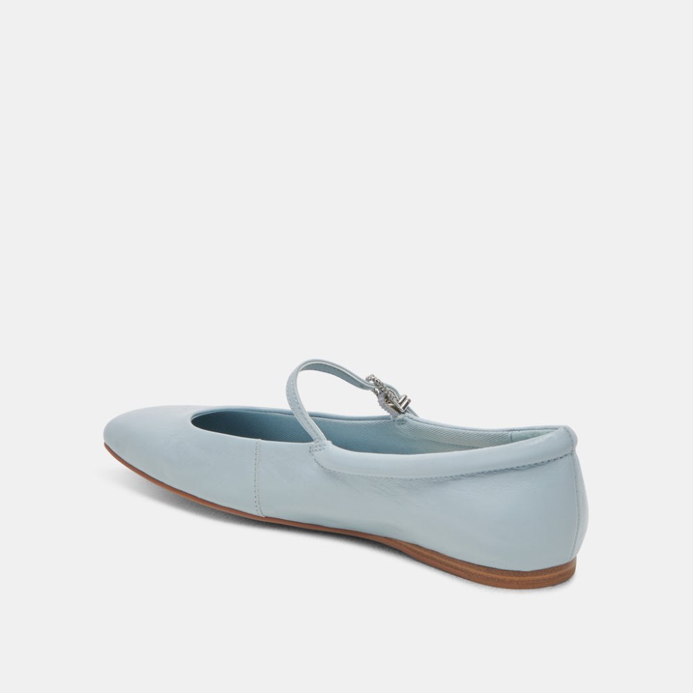 Dolce Vita Reyes Ballet Flats Sky Blue Crinkle Patent