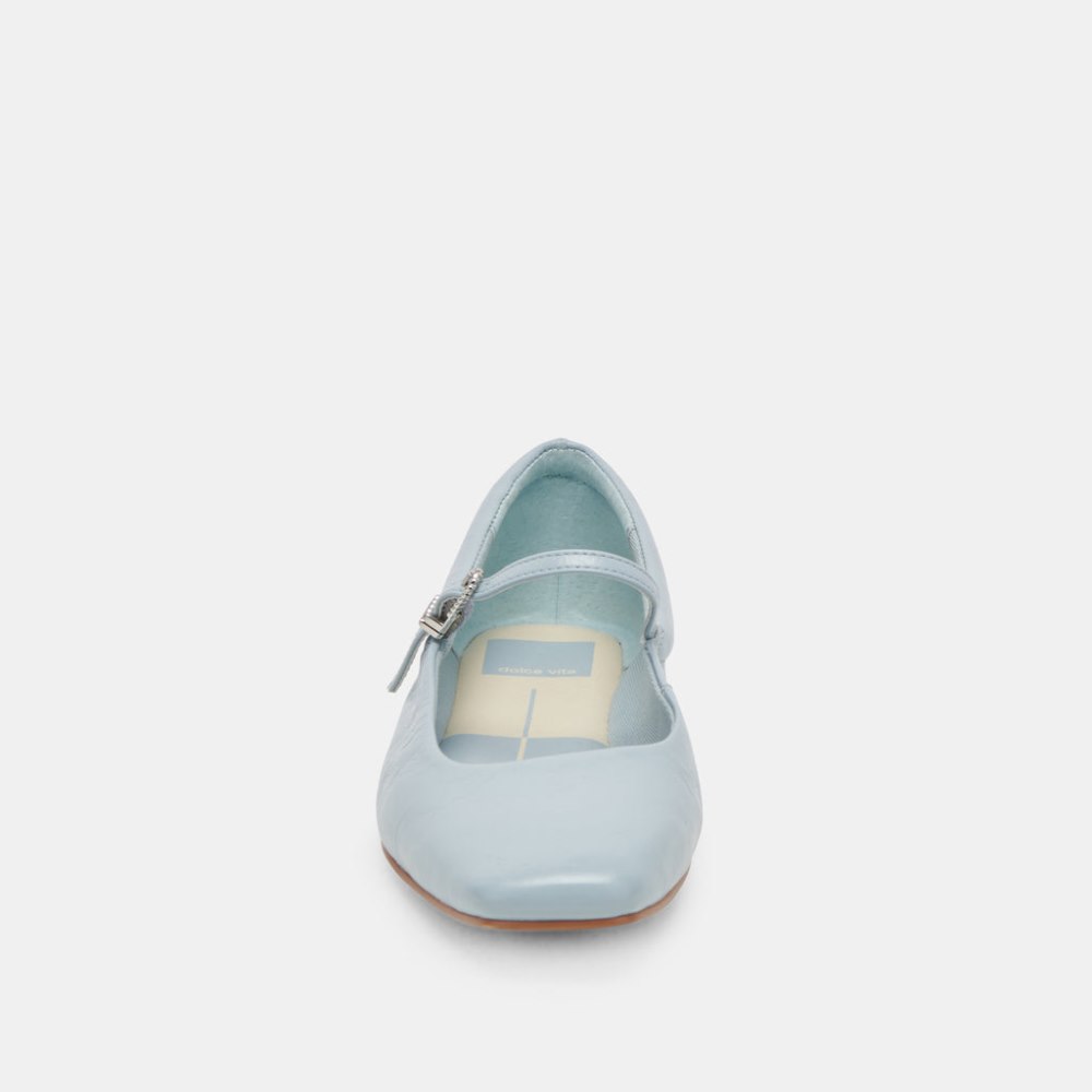 Dolce Vita Reyes Ballet Flats Sky Blue Crinkle Patent