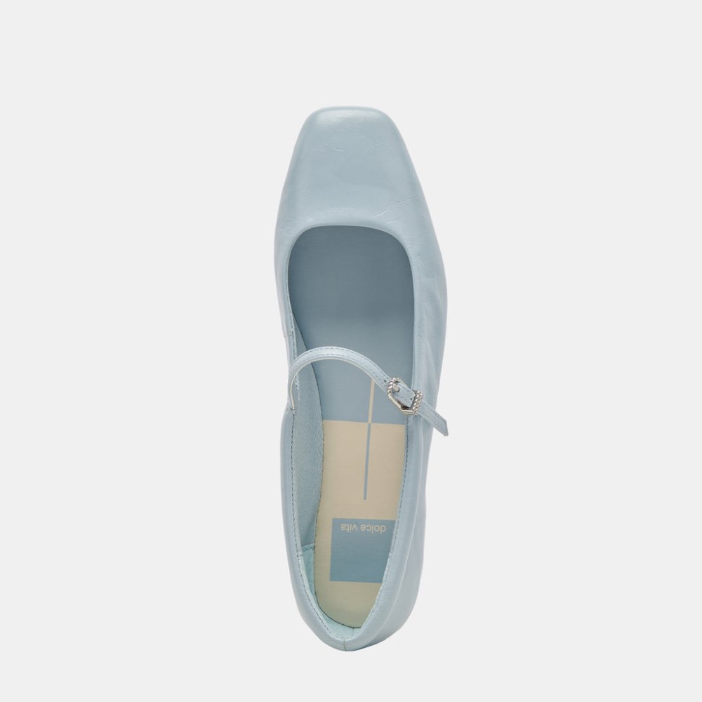 Dolce Vita Reyes Ballet Flats Sky Blue Crinkle Patent