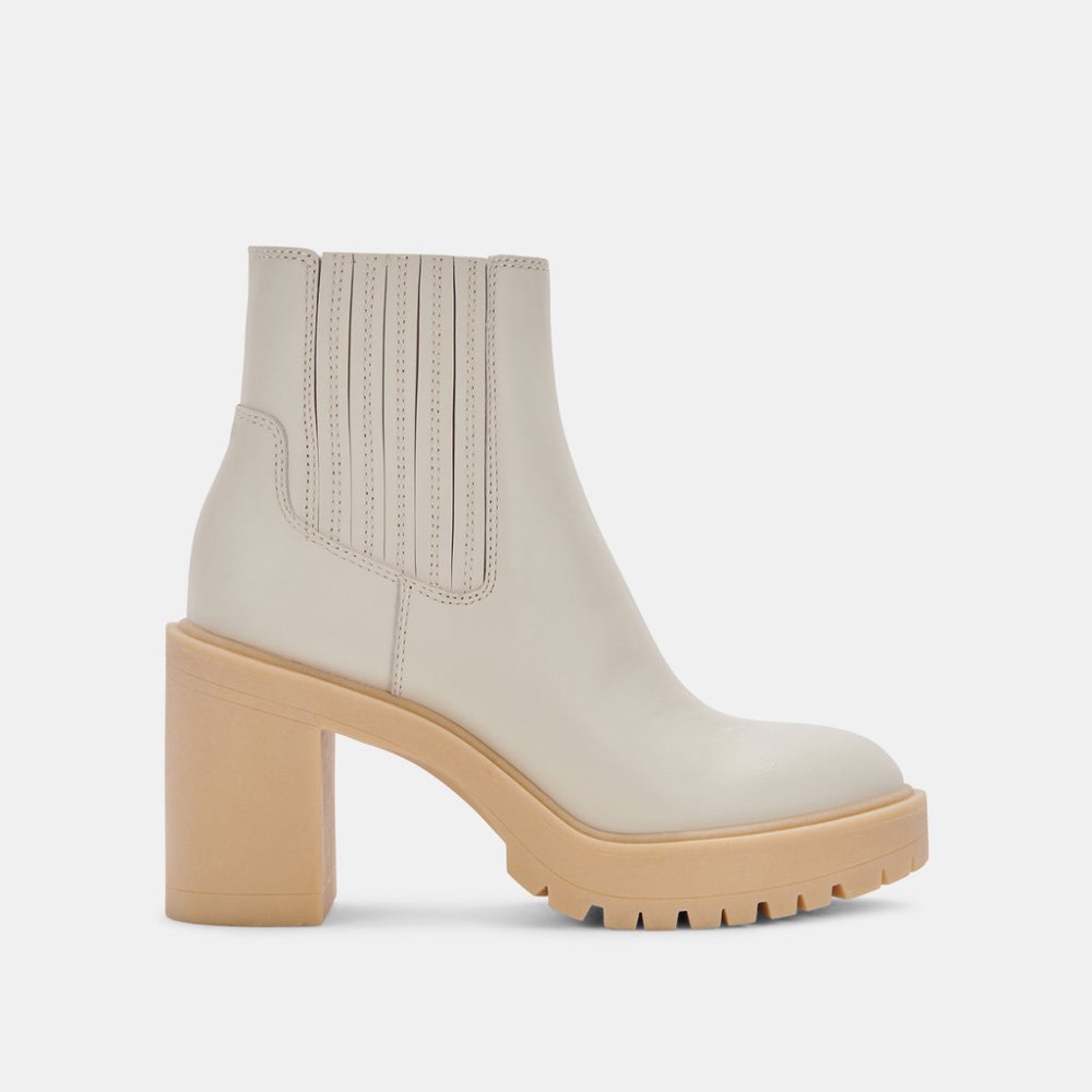 Dolce Vita Caster H2o Booties Ivory Leather