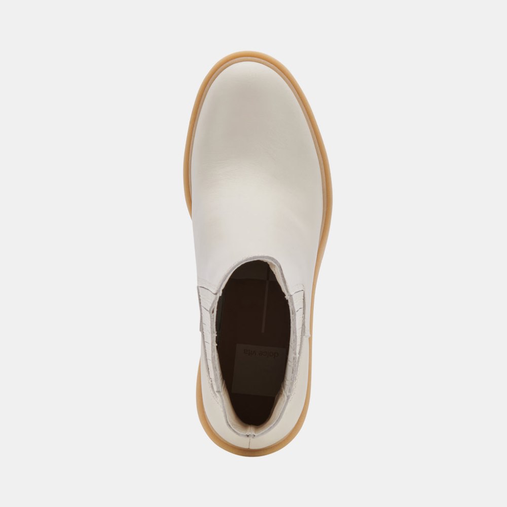Dolce Vita Caster H2o Booties Ivory Leather