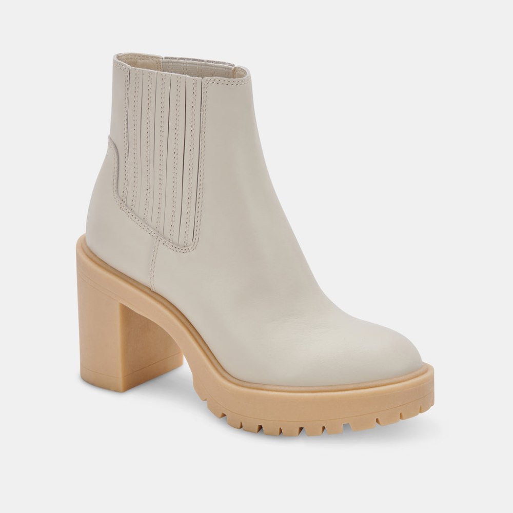Dolce Vita Caster H2o Booties Ivory Leather