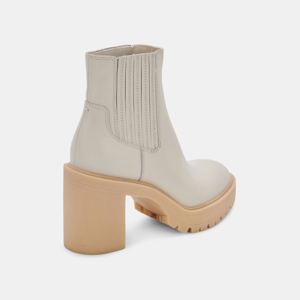 Dolce Vita Caster H2o Booties Ivory Leather