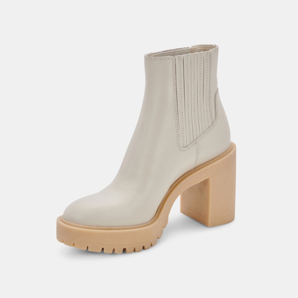 Dolce Vita Caster H2o Booties Ivory Leather