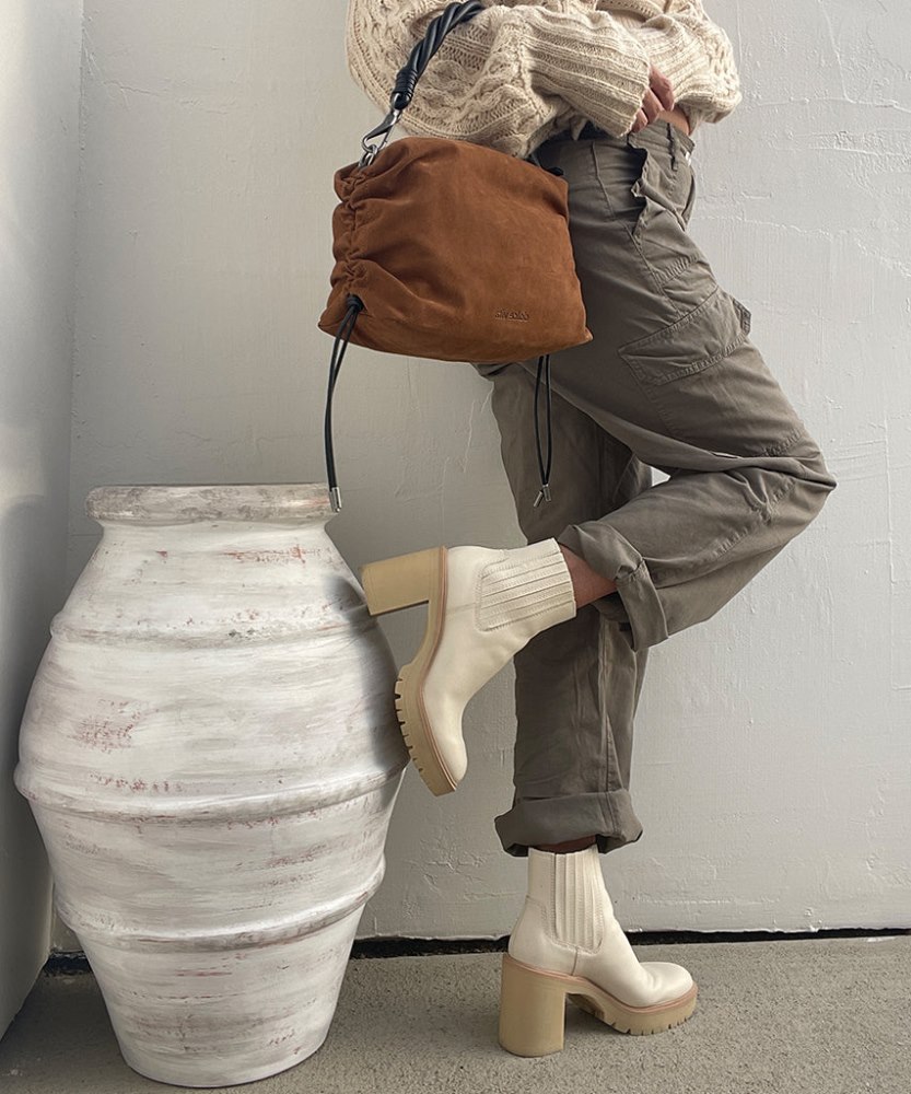 Dolce Vita Caster H2o Booties Ivory Leather