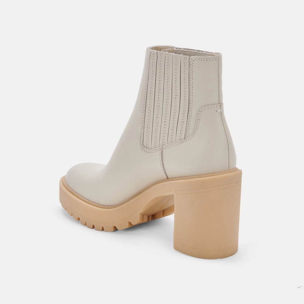 Dolce Vita Caster H2o Booties Ivory Leather