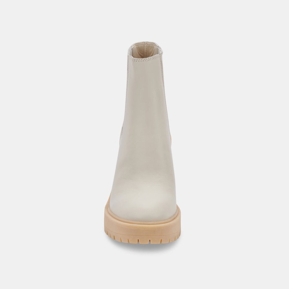 Dolce Vita Caster H2o Booties Ivory Leather