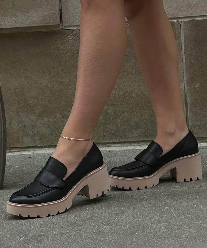 Dolce Vita Halona Loafers Black Leather