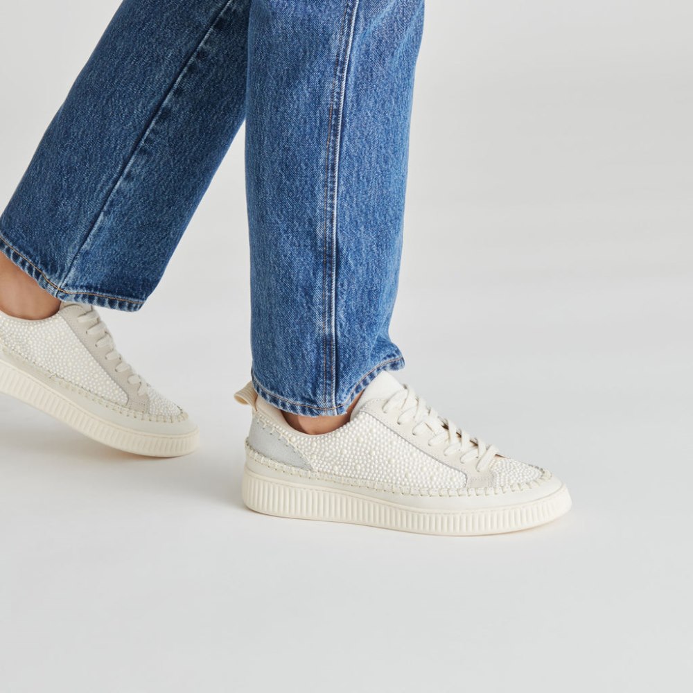 Dolce Vita Nicona Pearl Sneakers Vanilla Pearls