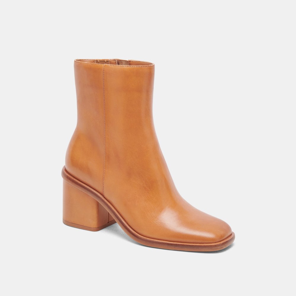 Dolce Vita Dapper Booties Tan Leather