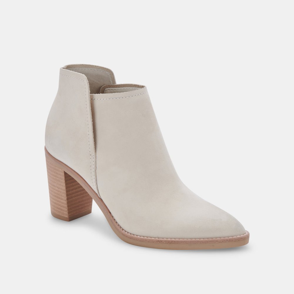 Dolce Vita Spade Booties Ivory Nubuck