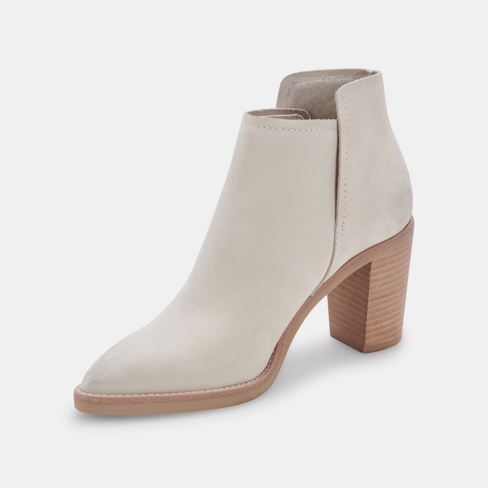 Dolce Vita Spade Booties Ivory Nubuck