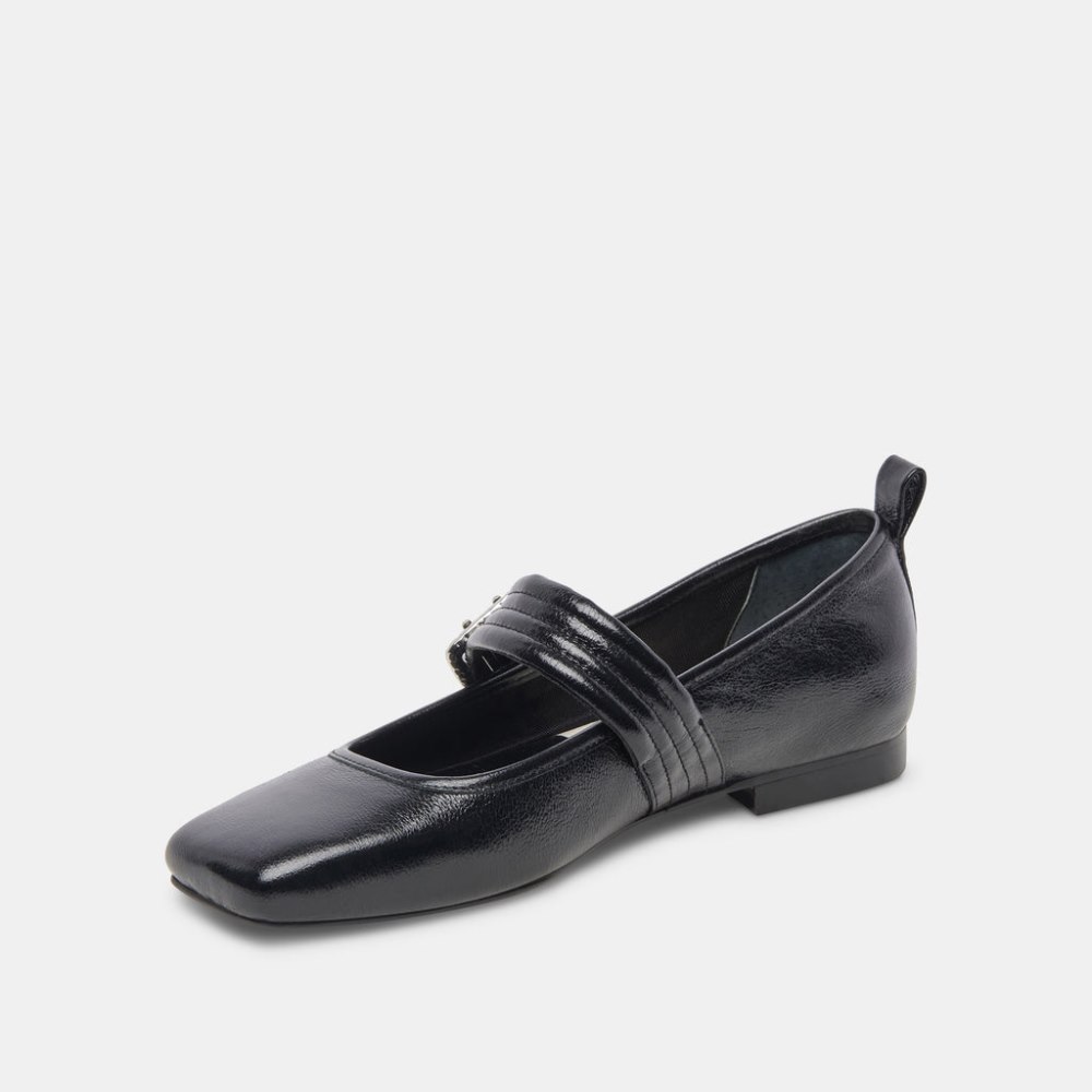 Dolce Vita Arora Ballet Flats Midnight Crinkle Patent