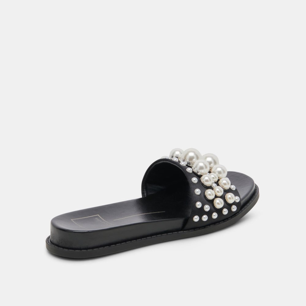 Dolce Vita Gabbi Pearl Sandals Black Pearls