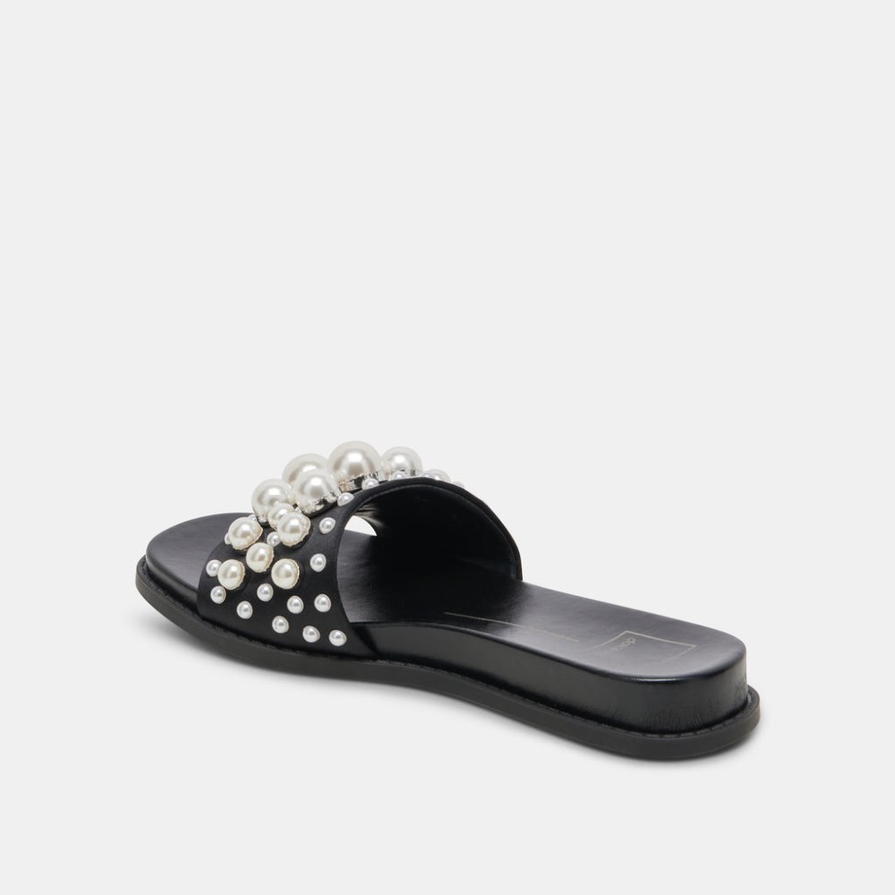 Dolce Vita Gabbi Pearl Sandals Black Pearls