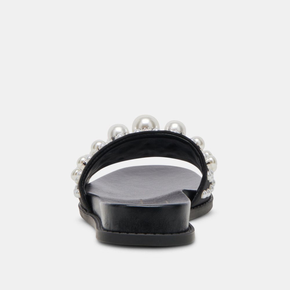 Dolce Vita Gabbi Pearl Sandals Black Pearls