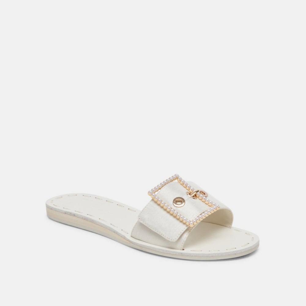 Dolce Vita Dasa Pearl Sandals Vanilla Silk