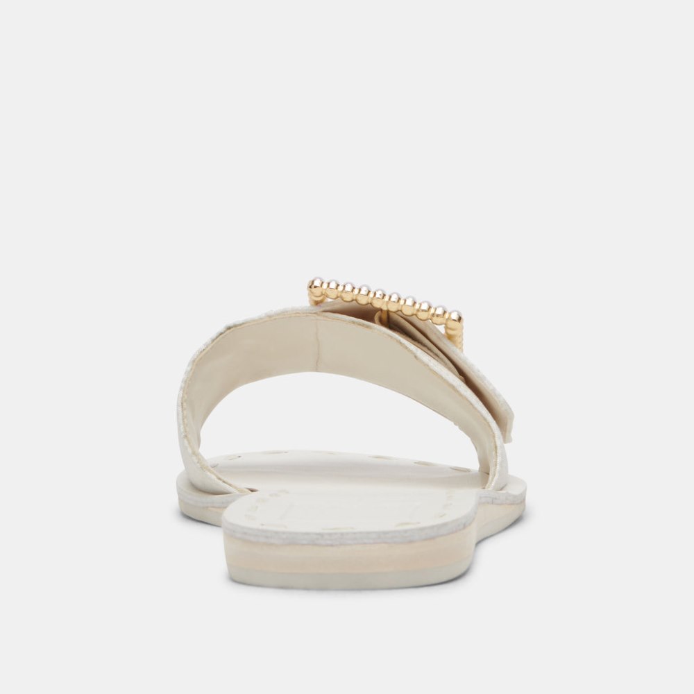 Dolce Vita Dasa Pearl Sandals Vanilla Silk