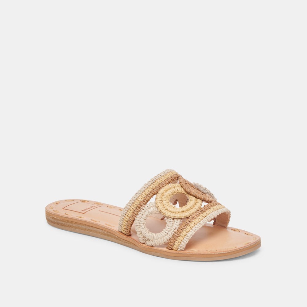 Dolce Vita Dany Sandals Natural Multi Raffia