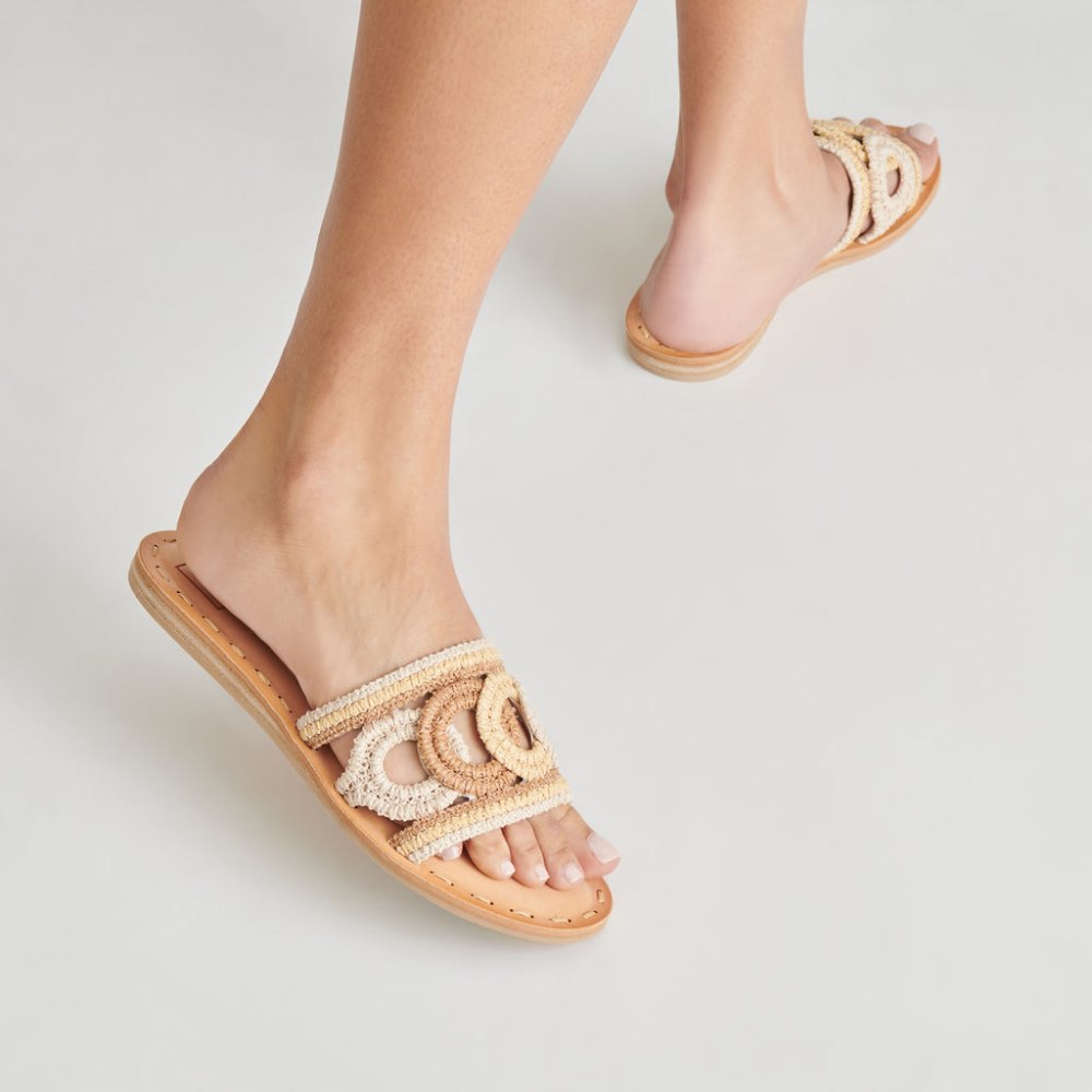 Dolce Vita Dany Sandals Natural Multi Raffia
