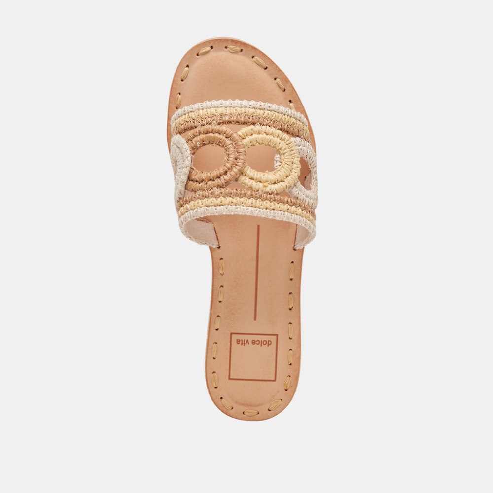 Dolce Vita Dany Sandals Natural Multi Raffia