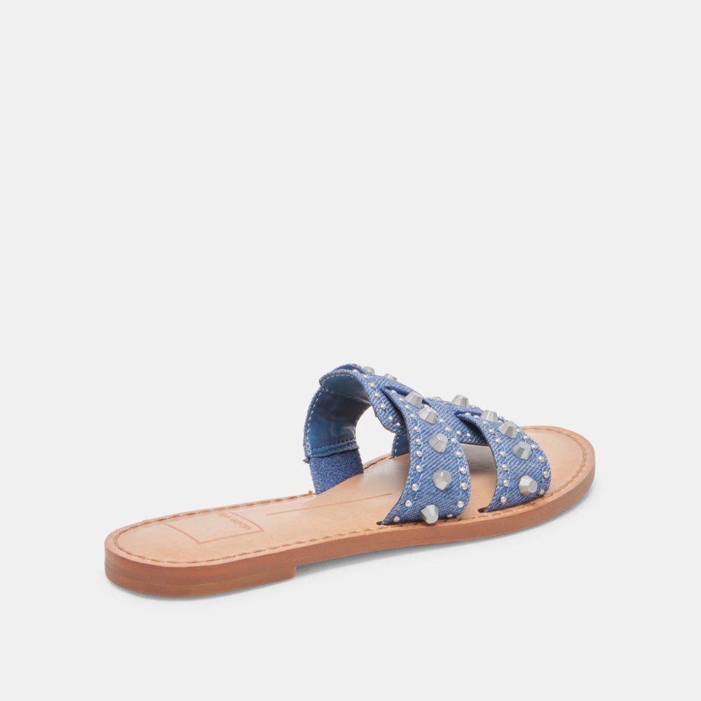 Dolce Vita Wesla Stud Sandals Blue Denim
