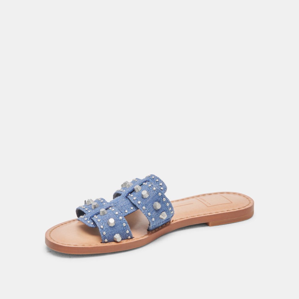 Dolce Vita Wesla Stud Sandals Blue Denim