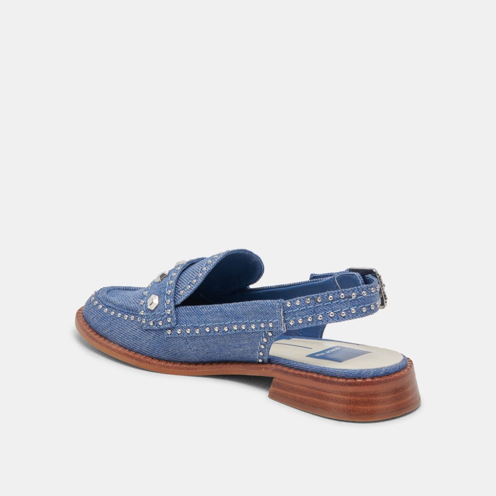 Dolce Vita Hardi Stud Loafers Blue Denim