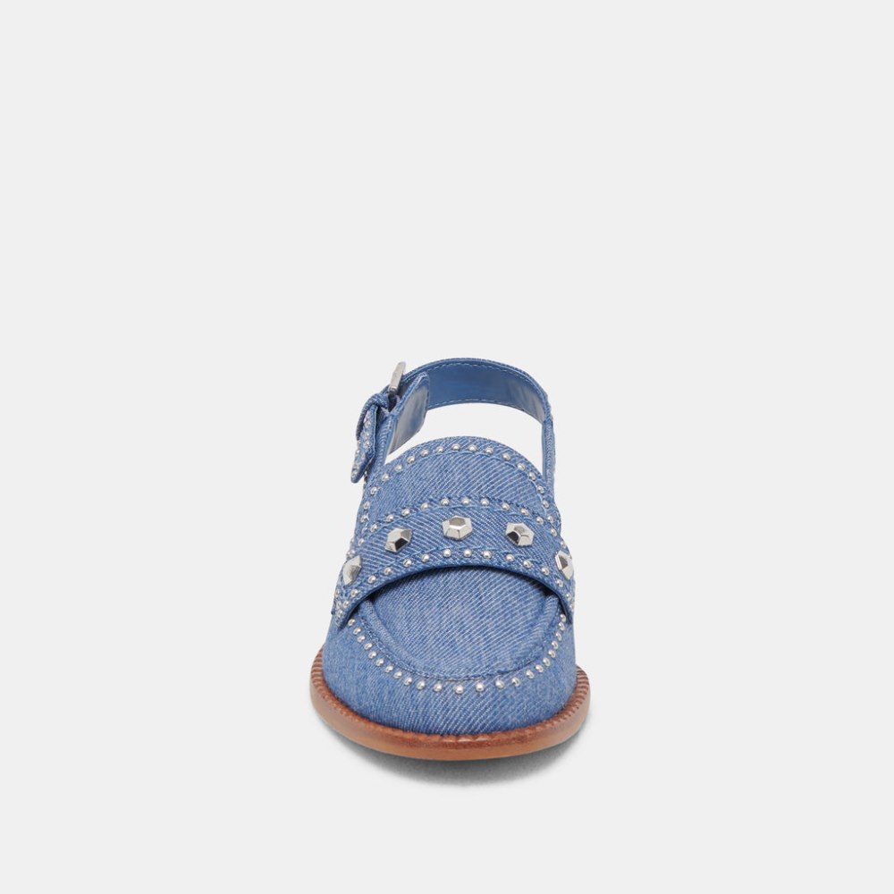 Dolce Vita Hardi Stud Loafers Blue Denim