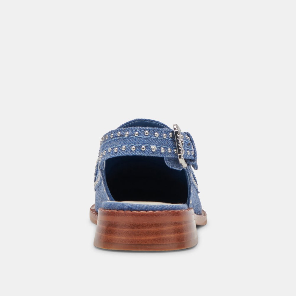 Dolce Vita Hardi Stud Loafers Blue Denim