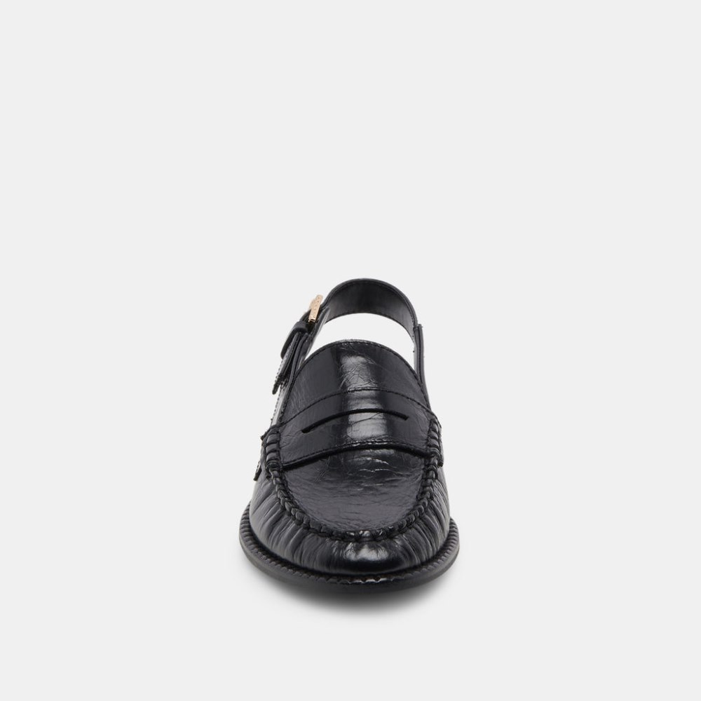 Dolce Vita Hardi Wide Loafers Midnight Crinkle Patent