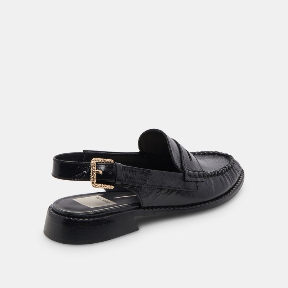 Dolce Vita Hardi Wide Loafers Midnight Crinkle Patent