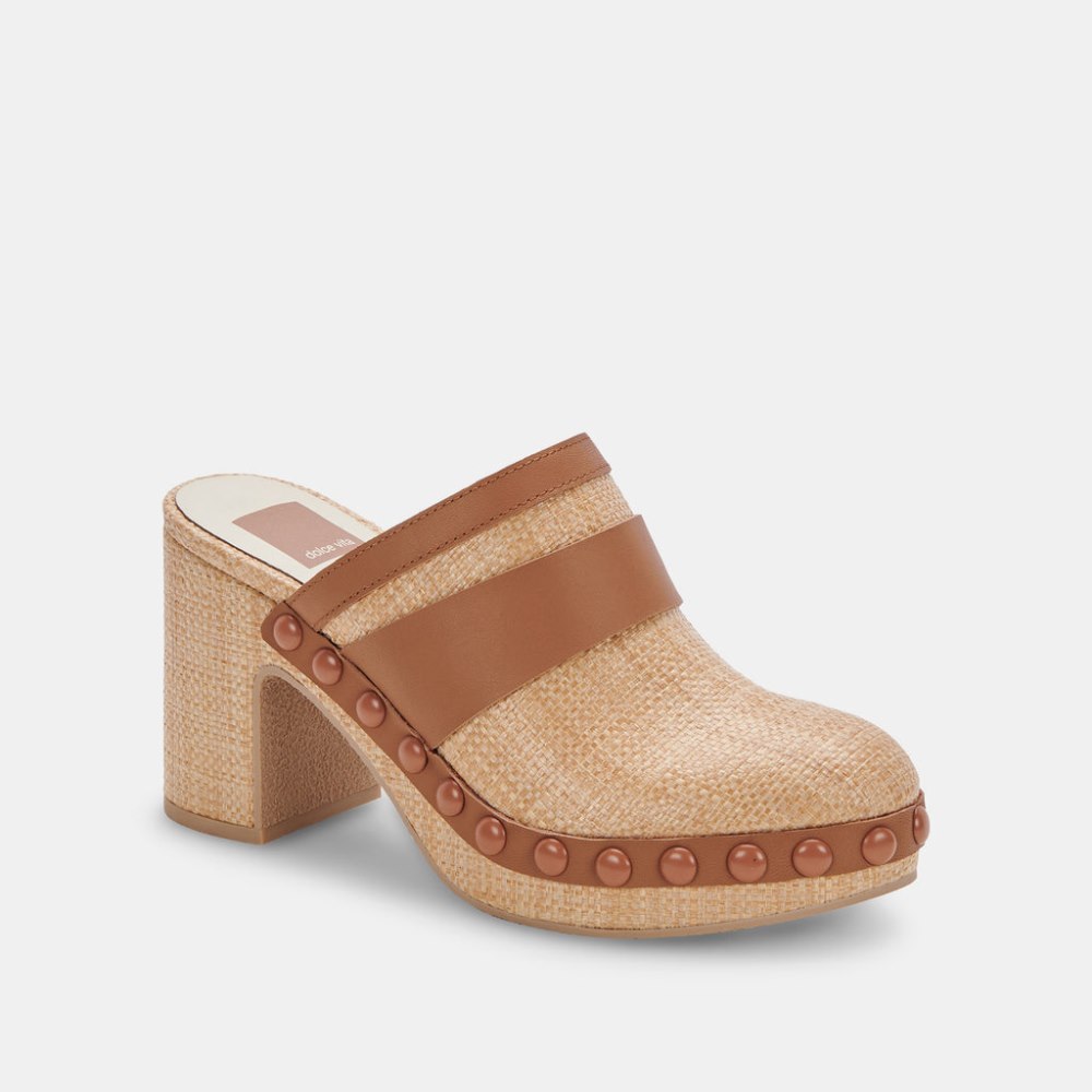 Dolce Vita Carmac Heels Lt Natural Raffia