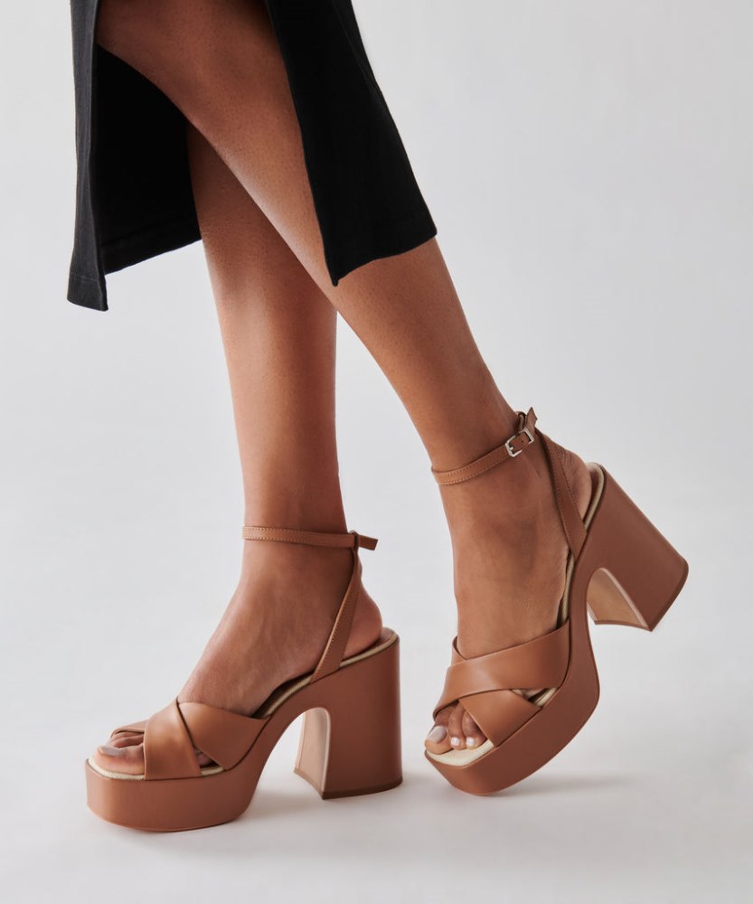 Dolce Vita Wessi Heels Caramel Leather