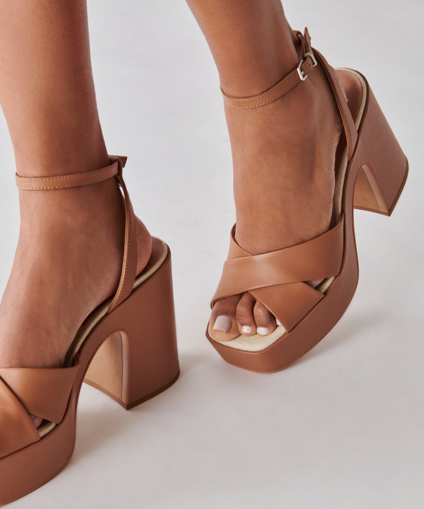 Dolce Vita Wessi Heels Caramel Leather