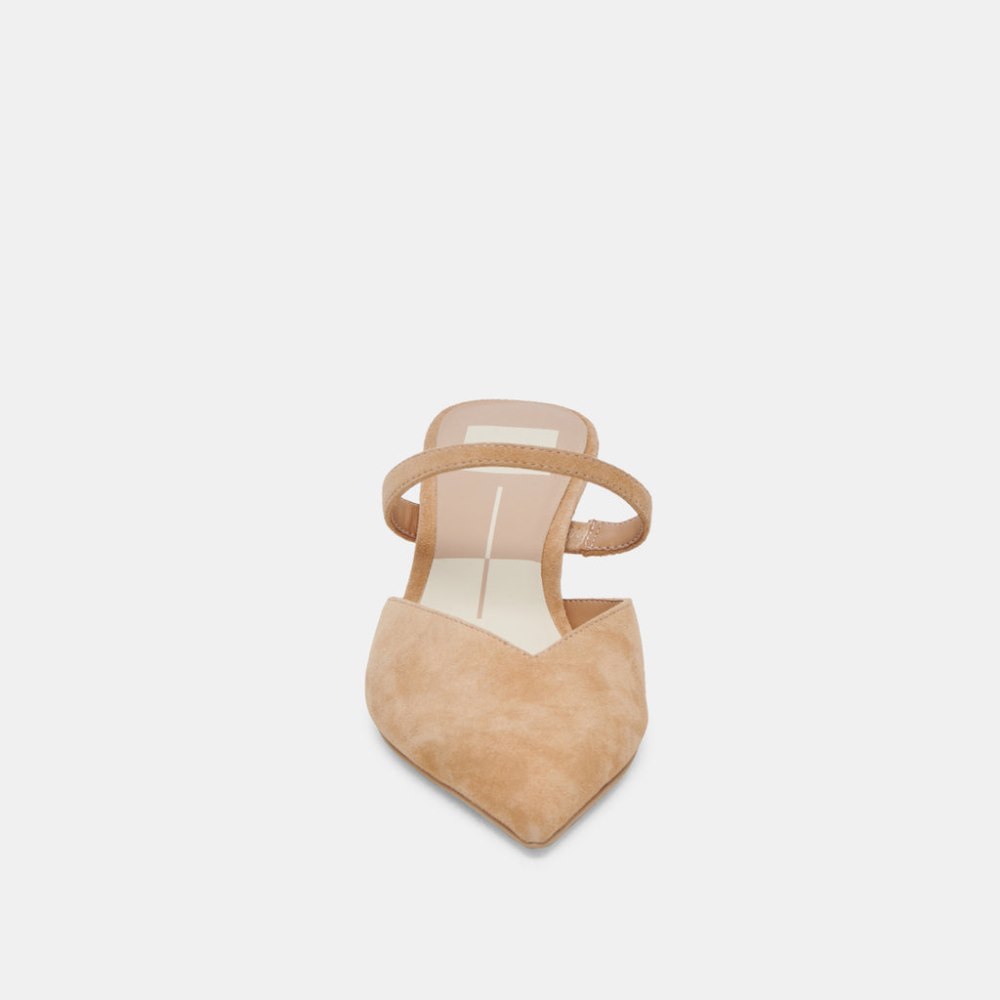 Dolce Vita Kanika Mid Heels Tan Suede