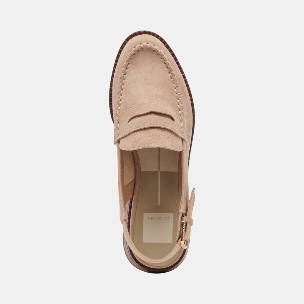 Dolce Vita Hardi Wide Loafers Camel Suede