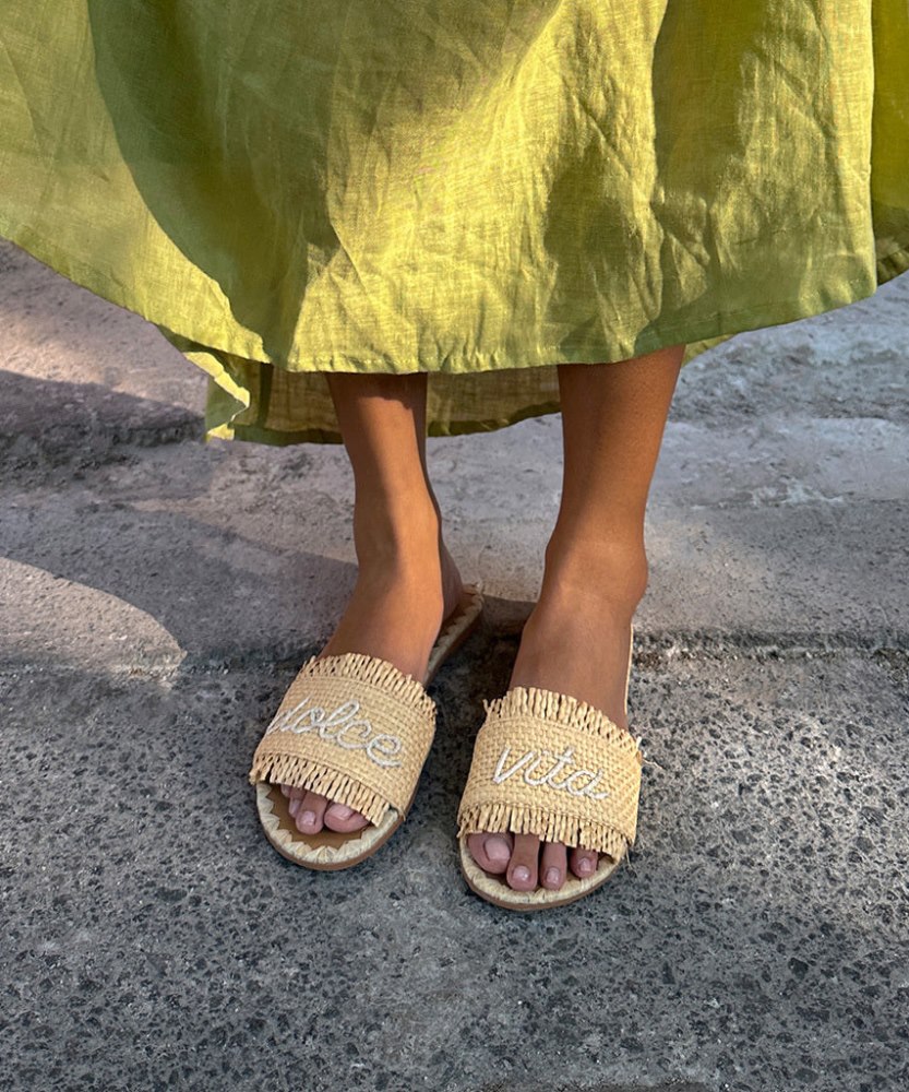 Dolce Vita Camino Sandals Lt Natural Raffia