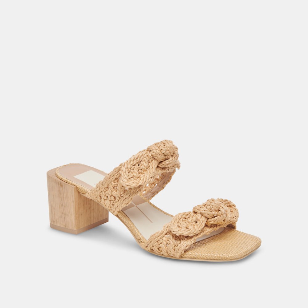 Dolce Vita Zemmie Sandals Lt Natural Raffia