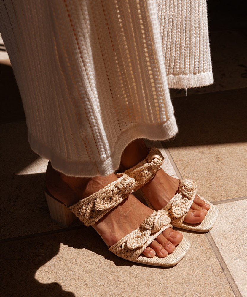 Dolce Vita Zemmie Sandals Lt Natural Raffia