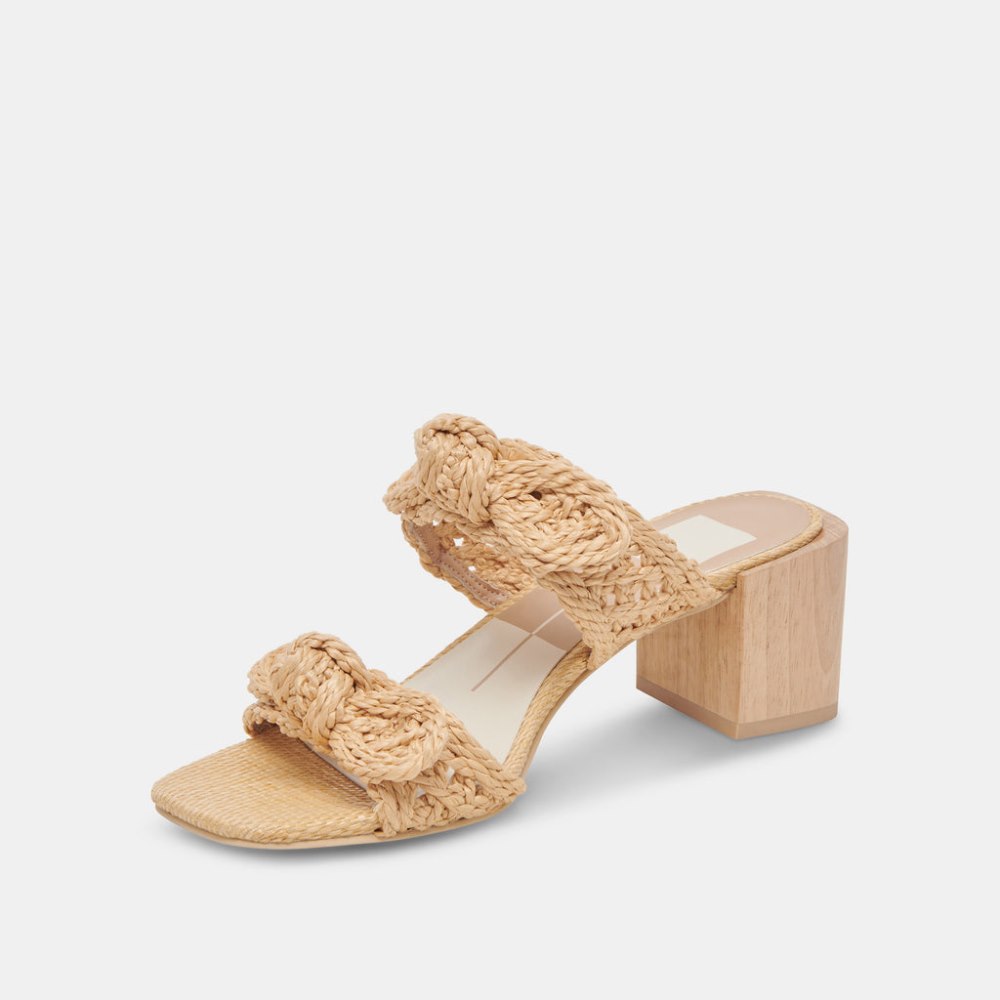 Dolce Vita Zemmie Sandals Lt Natural Raffia