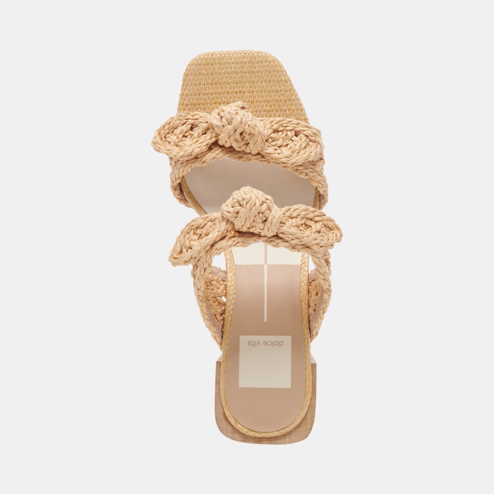 Dolce Vita Zemmie Sandals Lt Natural Raffia