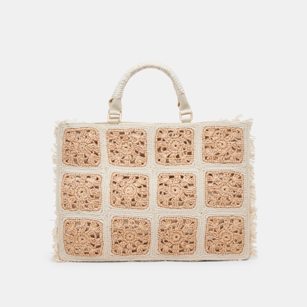 Dolce Vita Lottie Tote Natural Pearl Raffia