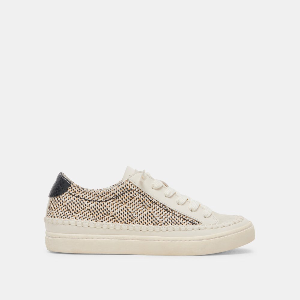 Dolce Vita Zolen Sneakers Black Natural Raffia