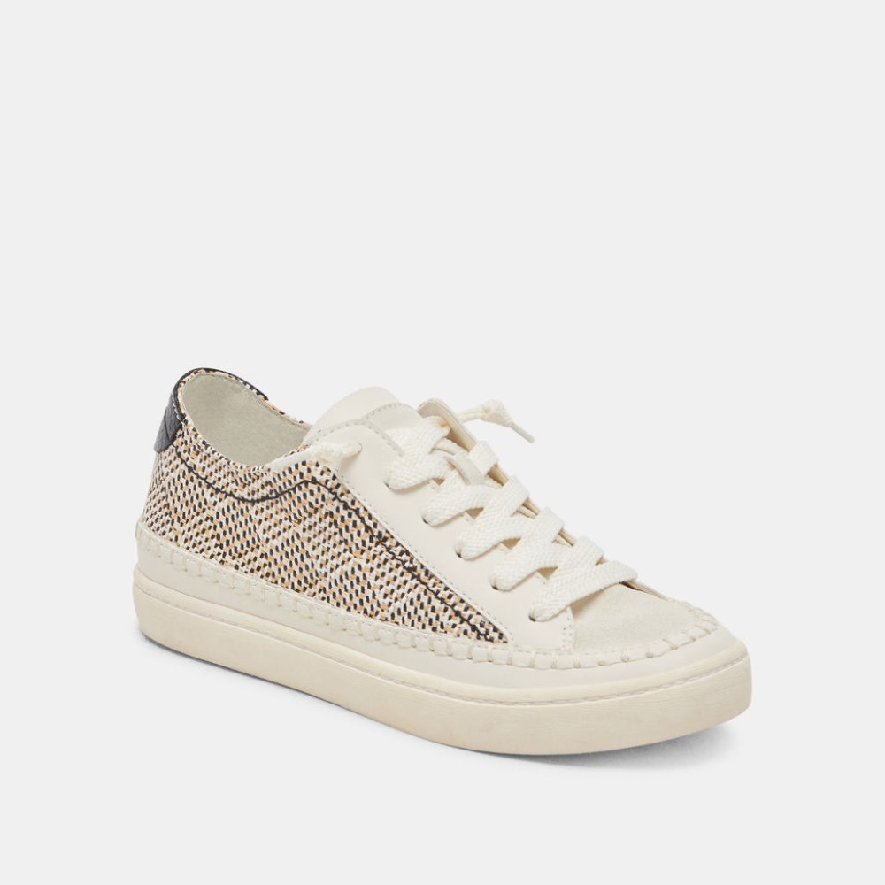 Dolce Vita Zolen Sneakers Black Natural Raffia