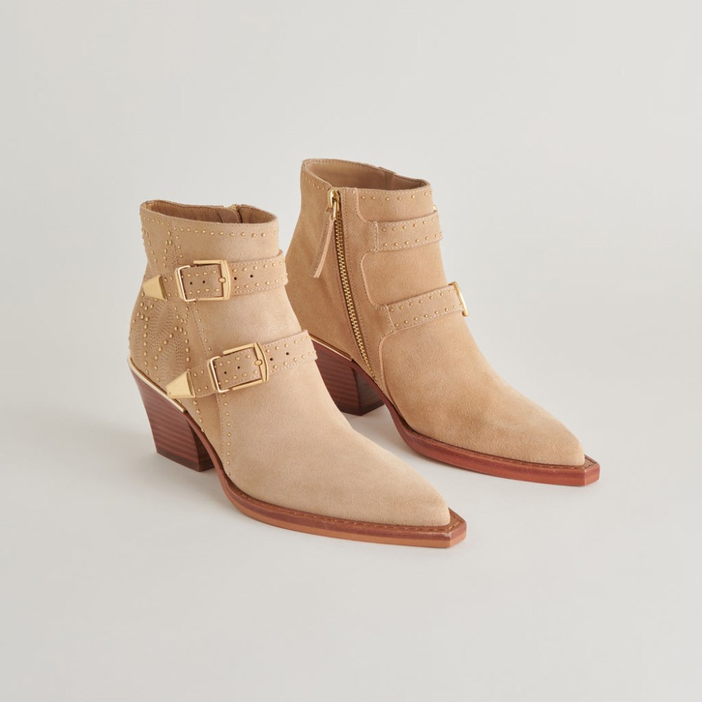 Dolce Vita Ronnie Booties Camel Suede