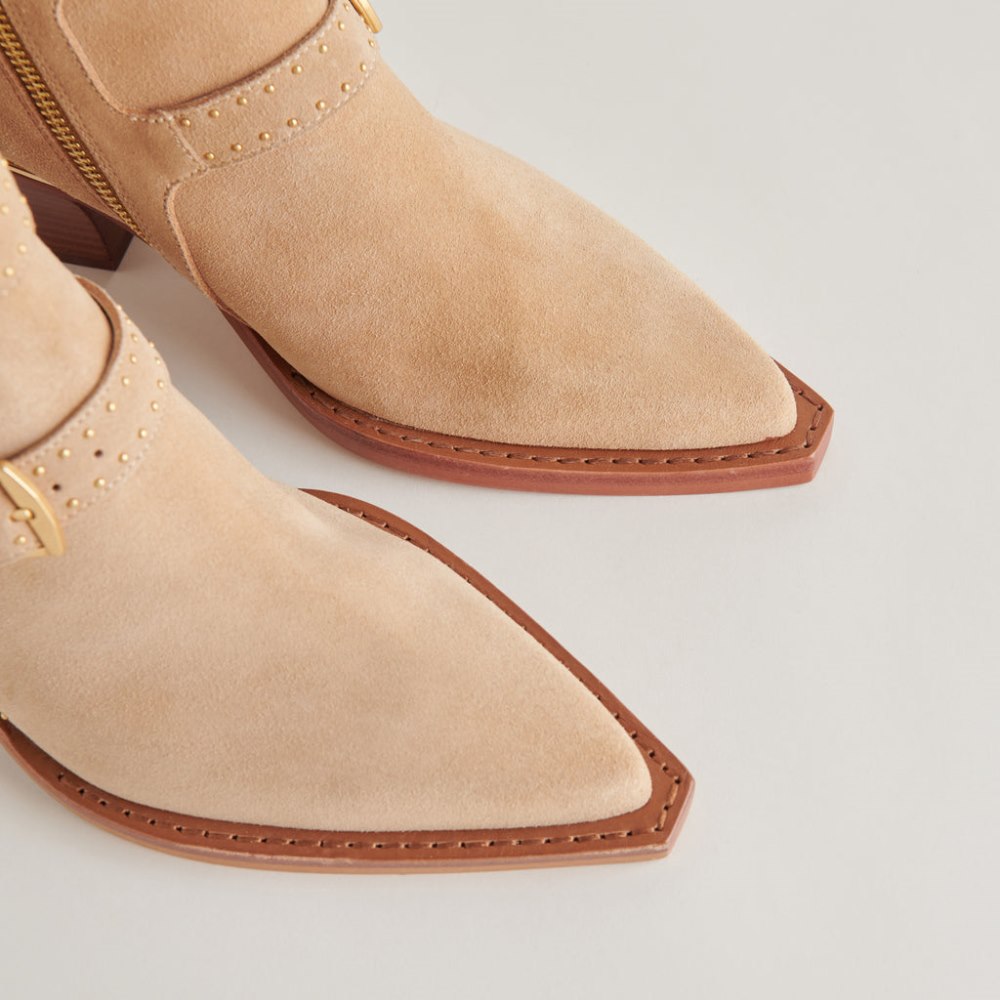 Dolce Vita Ronnie Booties Camel Suede