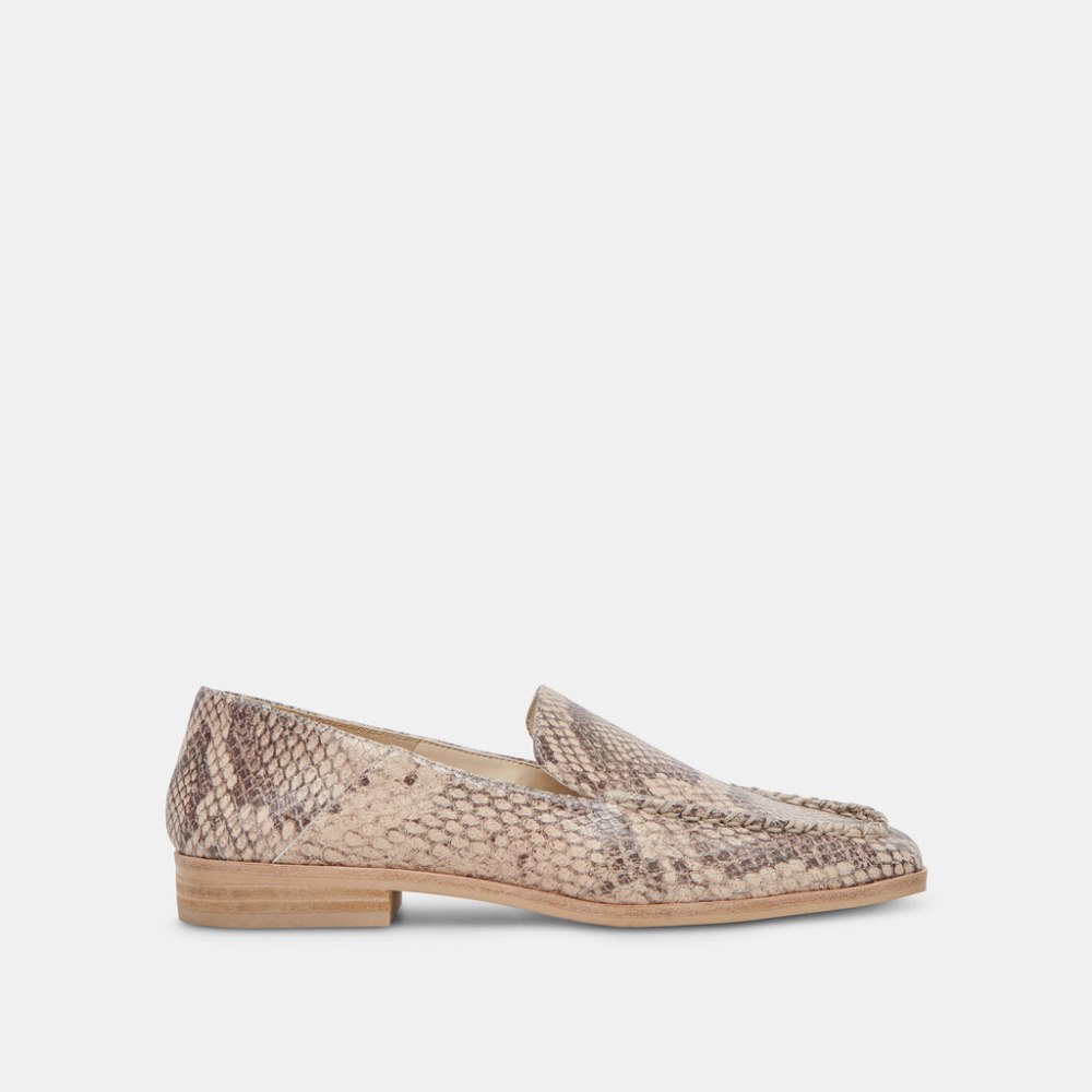 Dolce Vita Beny Flats Sand Snake Embossed