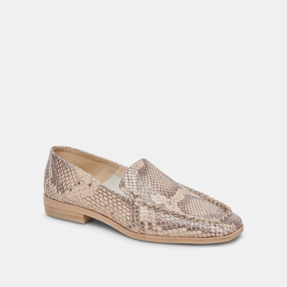 Dolce Vita Beny Flats Sand Snake Embossed