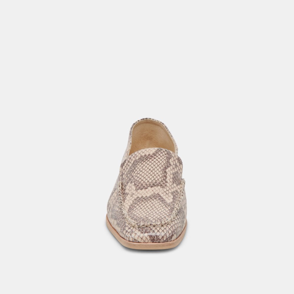 Dolce Vita Beny Flats Sand Snake Embossed